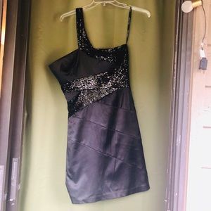 Bisou Bisou Black and Sequin Dress